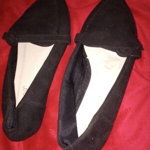 BAMBOO Black Women's Suede Flats